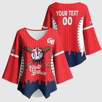 Great Britain 2026 Baseball Custom Kimono Sleeve Blouse Go Champions Drip Style