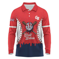 Great Britain 2026 Baseball Custom Long Sleeve Polo Shirt Go Champions Drip Style