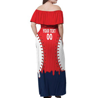 Great Britain 2026 Baseball Custom Off Shoulder Maxi Dress Go Champions Drip Style