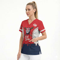 Great Britain 2026 Baseball Custom Scrub Top Go Champions Drip Style