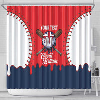 Great Britain 2026 Baseball Custom Shower Curtain Go Champions Drip Style