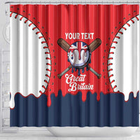 Great Britain 2026 Baseball Custom Shower Curtain Go Champions Drip Style