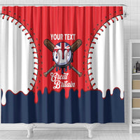 Great Britain 2026 Baseball Custom Shower Curtain Go Champions Drip Style