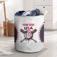 United States 2026 Baseball Custom Laundry Basket Go USA Drip Style