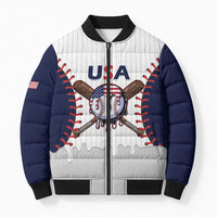 United States 2026 Baseball Custom Bomber Puffer Jacket Go USA Drip Style
