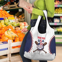 United States 2026 Baseball Custom Grocery Bag Go USA Drip Style