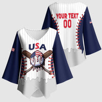 United States 2026 Baseball Custom Kimono Sleeve Blouse Go USA Drip Style