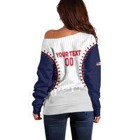 United States 2026 Baseball Custom Off Shoulder Sweater Go USA Drip Style