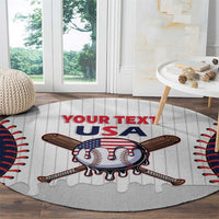 United States 2026 Baseball Custom Round Carpet Go USA Drip Style