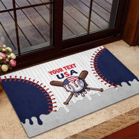 United States 2026 Baseball Custom Rubber Doormat Go USA Drip Style