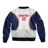 United States 2026 Baseball Custom Sleeve Zip Bomber Jacket Go USA Drip Style