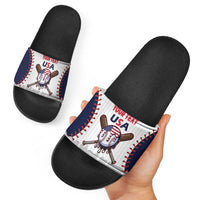 United States 2026 Baseball Custom Slide Sandals Go USA Drip Style