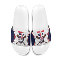 United States 2026 Baseball Custom Slide Sandals Go USA Drip Style