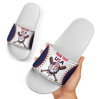 United States 2026 Baseball Custom Slide Sandals Go USA Drip Style