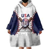 United States 2026 Baseball Custom Wearable Blanket Hoodie Go USA Drip Style