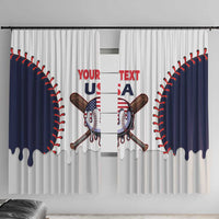 United States 2026 Baseball Custom Window Curtain Go USA Drip Style