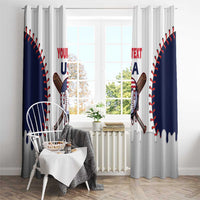 United States 2026 Baseball Custom Window Curtain Go USA Drip Style