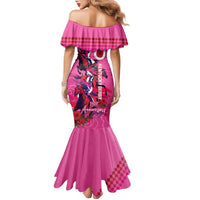 Kentucky Horse Racing Family Matching Mermaid Dress and Hawaiian Shirt 151st Anniversary With Roses - Pink Version LT14