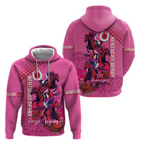 Kentucky Horse Racing Hoodie 151st Anniversary With Roses - Pink Version LT14