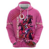 Kentucky Horse Racing Hoodie 151st Anniversary With Roses - Pink Version LT14