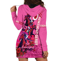Kentucky Horse Racing Hoodie Dress 151st Anniversary With Roses - Pink Version LT14