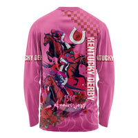Kentucky Horse Racing Long Sleeve Shirt 151st Anniversary With Roses - Pink Version LT14