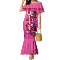 Kentucky Horse Racing Mermaid Dress 151st Anniversary With Roses - Pink Version LT14