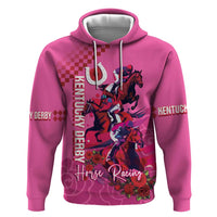 Kentucky Horse Racing Zip Hoodie 151st Anniversary With Roses - Pink Version LT14