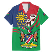 Namibia Independence Day Family Matching Mermaid Dress and Hawaiian Shirt Coat Of Arms Curve Style - Wonder Print Shop