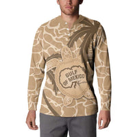 Gulf of Mexico Forever Button Sweatshirt Mexican Turtle Brown Version