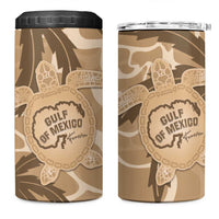 Gulf of Mexico Forever 4 in 1 Can Cooler Tumbler Mexican Turtle Brown Version