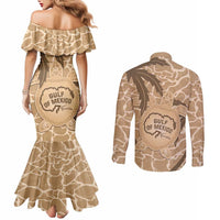 Gulf of Mexico Forever Couples Matching Mermaid Dress and Long Sleeve Button Shirt Mexican Turtle Brown Version