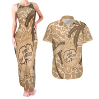 Gulf of Mexico Forever Couples Matching Tank Maxi Dress and Hawaiian Shirt Mexican Turtle Brown Version
