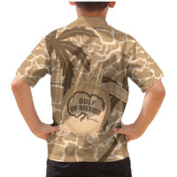 Gulf of Mexico Forever Family Matching Mermaid Dress and Hawaiian Shirt Mexican Turtle Brown Version