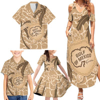 Gulf of Mexico Forever Family Matching Summer Maxi Dress and Hawaiian Shirt Mexican Turtle Brown Version