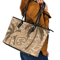 Gulf of Mexico Forever Leather Tote Bag Mexican Turtle Brown Version