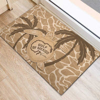 Gulf of Mexico Forever Rubber Doormat Mexican Turtle Brown Version