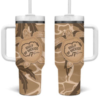 Gulf of Mexico Forever Tumbler With Handle Mexican Turtle Brown Version