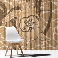 Gulf of Mexico Forever Window Curtain Mexican Turtle Brown Version