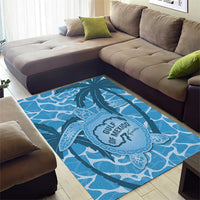 Gulf of Mexico Forever Area Rug Mexican Turtle Blue Version
