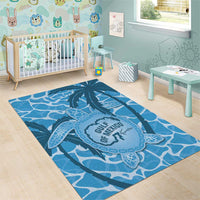 Gulf of Mexico Forever Area Rug Mexican Turtle Blue Version