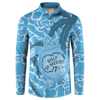 Gulf of Mexico Forever Button Sweatshirt Mexican Turtle Blue Version