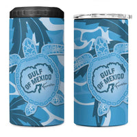 Gulf of Mexico Forever 4 in 1 Can Cooler Tumbler Mexican Turtle Blue Version