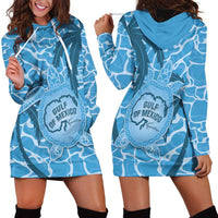 Gulf of Mexico Forever Hoodie Dress Mexican Turtle Blue Version