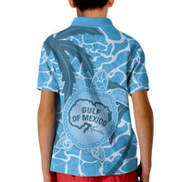 Gulf of Mexico Forever Kid Polo Shirt Mexican Turtle Blue Version