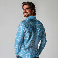 Gulf of Mexico Forever Long Sleeve Polo Shirt Mexican Turtle Blue Version