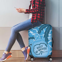 Gulf of Mexico Forever Luggage Cover Mexican Turtle Blue Version