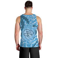 Gulf of Mexico Forever Men Tank Top Mexican Turtle Blue Version
