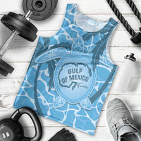 Gulf of Mexico Forever Men Tank Top Mexican Turtle Blue Version
