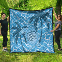 Gulf of Mexico Forever Quilt Mexican Turtle Blue Version